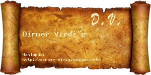 Dirner Virág névjegykártya